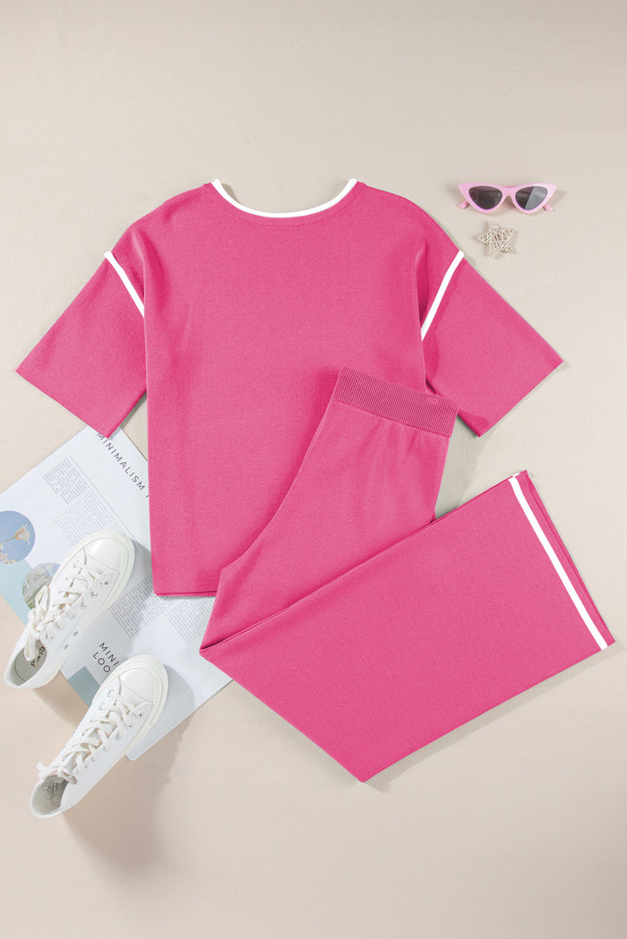 Pink Knit Sweater Set