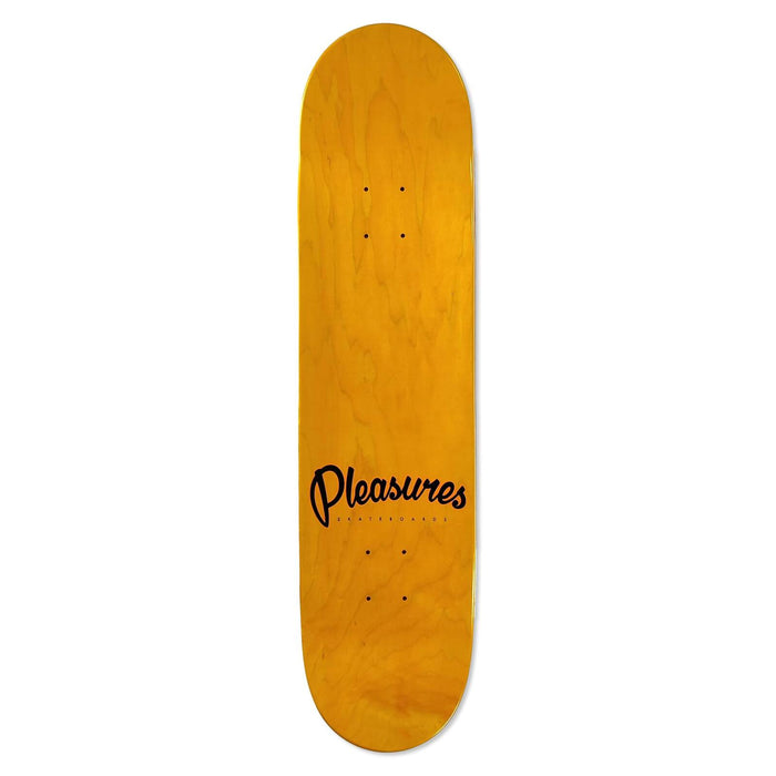PLEASURES SKATEBOARDS GREEN CLASSIC LOGO DECK 8.0"