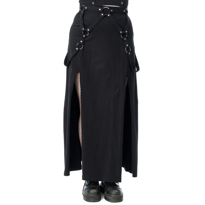 Poizen industries AMARANTH MAXI SKIRT - BLACK Claxton Creations GB