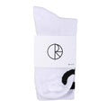 POLAR SKATE CO. HAPPY SAD SOCKS WHITE BLACK