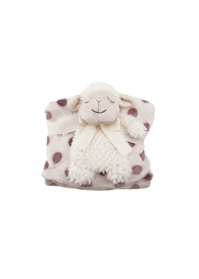 Polka Dot Baby Blanket & Plushie Set