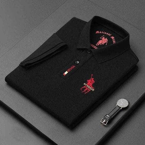 black polo shirt office wear men UAE