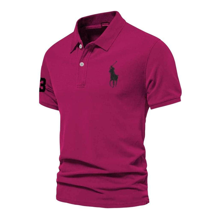 Slim Fit Polo T-Shirt Dark Pink Dubai