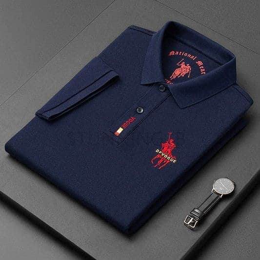 Detailed collar and fabric polo shirt UAE
