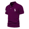 Men Wearing Purple Polo Shirt Casual Outfit UAE