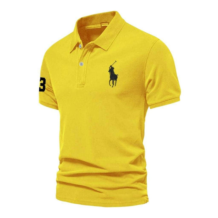 Yellow casual polo shirt Dubai style