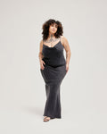POPPY COWL DRESS BLACK