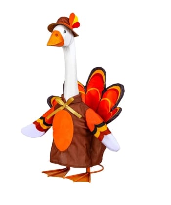 Porch Goose Turkey Trot Outfit, Brown, Orange, Red Evergreen Novelty