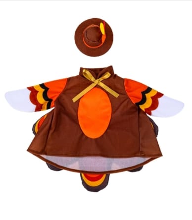 Porch Goose Turkey Trot Outfit, Brown, Orange, Red Evergreen Novelty