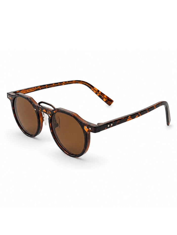 Powerlook Brown Round Sunglasses