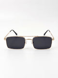 Powerlook Gold Rectangle Sunglasses