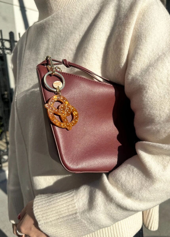 Pretzel Bag Charm Keychain