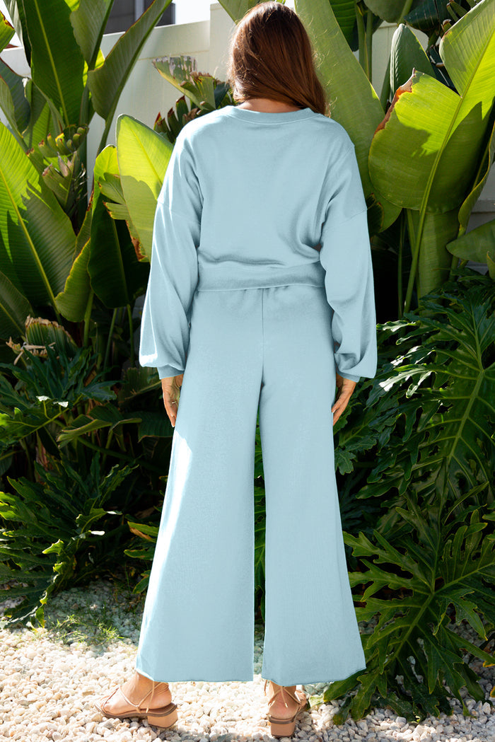 Puff Sleeve Knit Set
