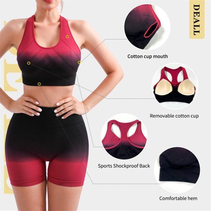 Push-Up Seamless Sports Bra Scrunch Butt Lift Leggings Yoga Pants
