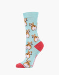 Pussyfoot - Womens Corgi Bamboo Sock | Mint