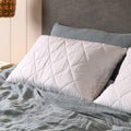 Quilted British Wool Pillow with a 100% cotton cover handmade in the UK from traceable British wool.