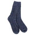 Ragg Cable Crew OS Denim Confetti World's Softest Sock dba Crescent Sock Co. Ragg Cable Crew OS Denim Confetti