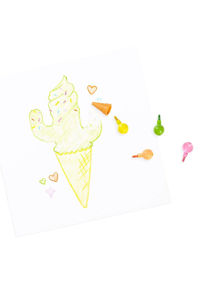 Rainbow Scoops Stacking Erasable Crayons