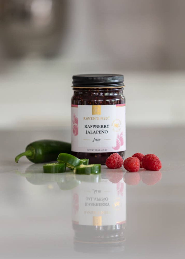 Raspberry Jalapeño Jam - 15 oz. Raven's Nest Gourmet