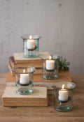 Recycled Glass Mini Votive Cylinder, Set of 4 Kalalou, Inc. Candle Holders