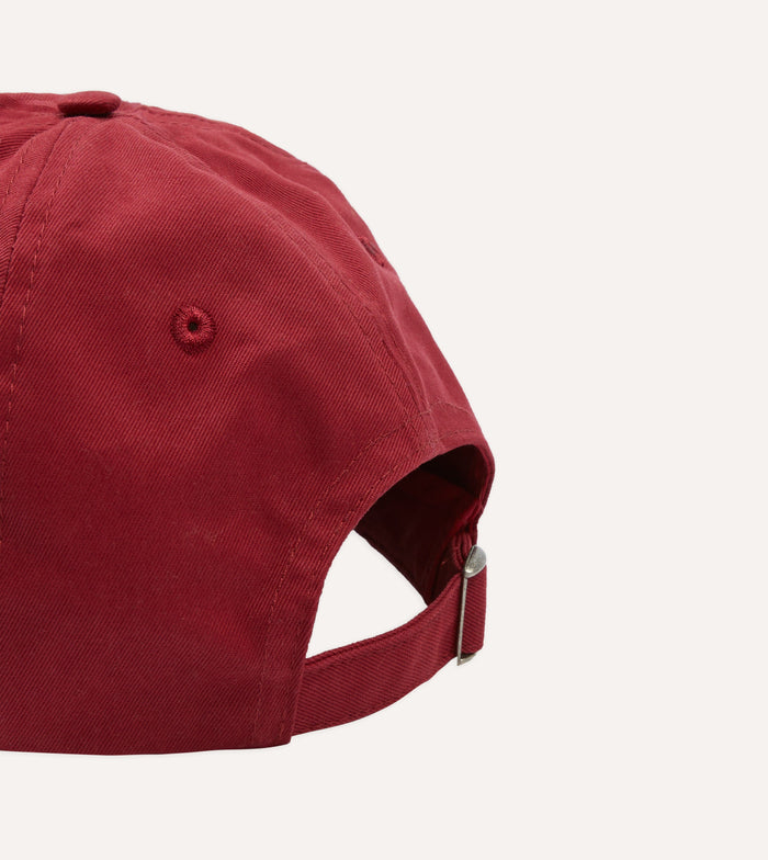 Red Flower Emblem Cotton Baseball Cap