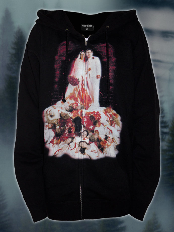 "red wedding" zip up hoodie