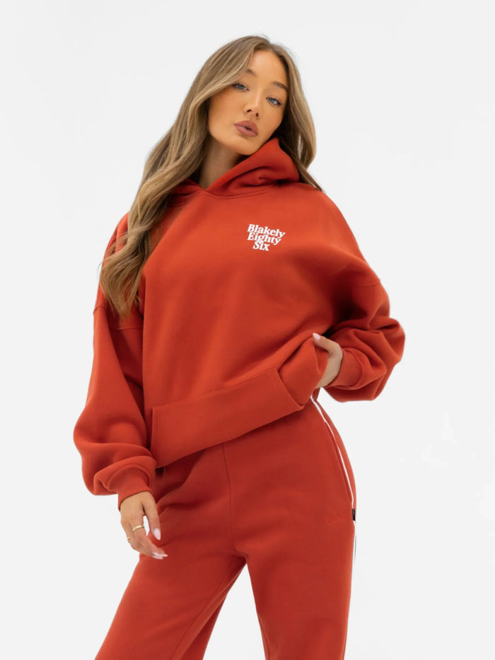 Romi Oversized Hoodie - Washed Red