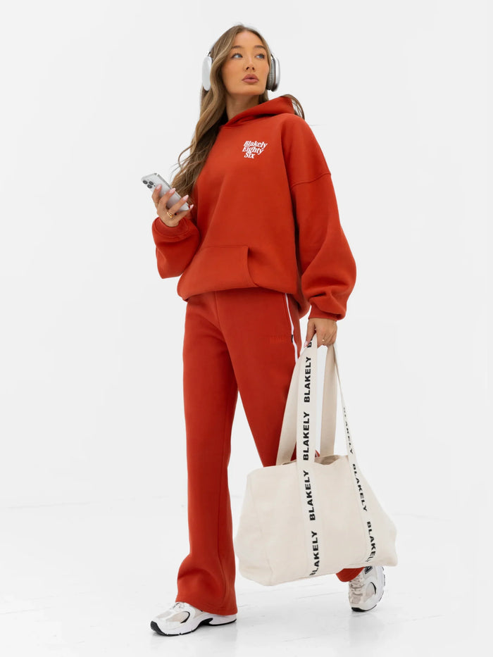 Romi Oversized Hoodie - Washed Red