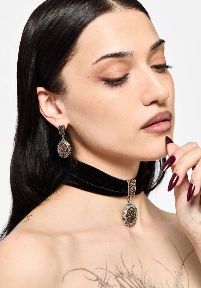 Rosamoth Cameo Drop Earrings