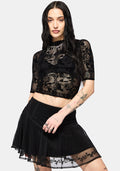 Rose Riot Flock Mesh Top