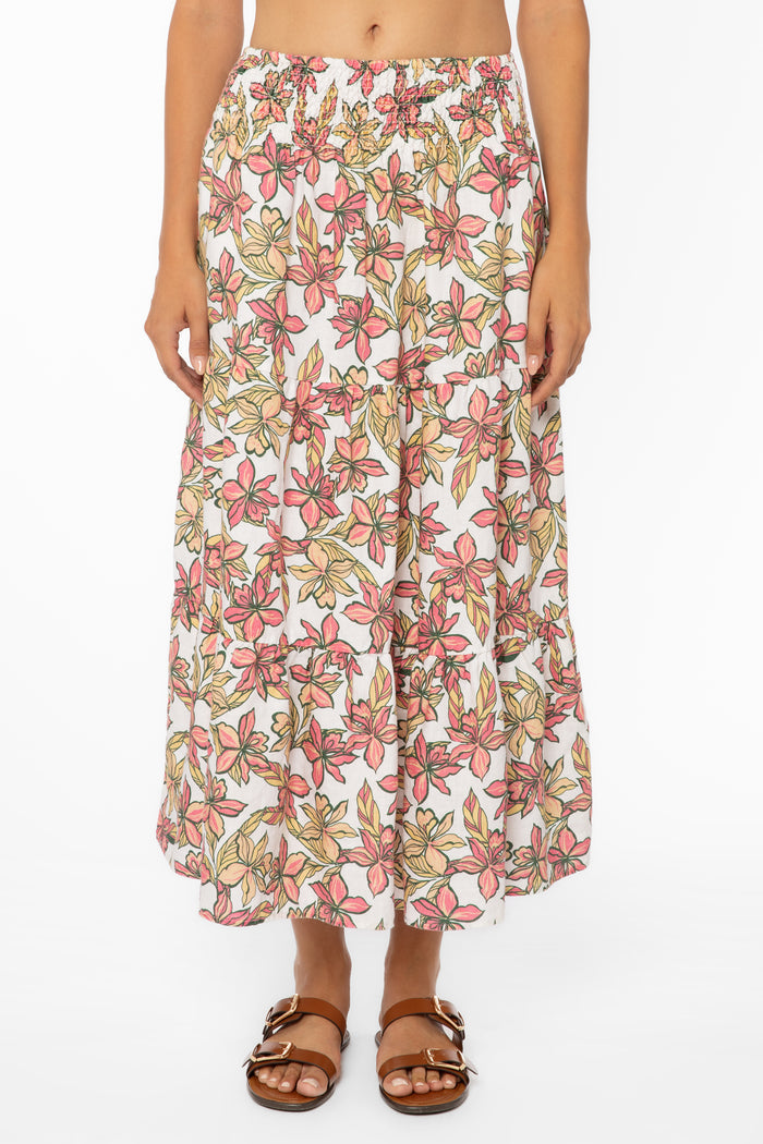 Roseanne Hawaiian Floral Skirt - Bottoms - Velvet Heart Clothing
