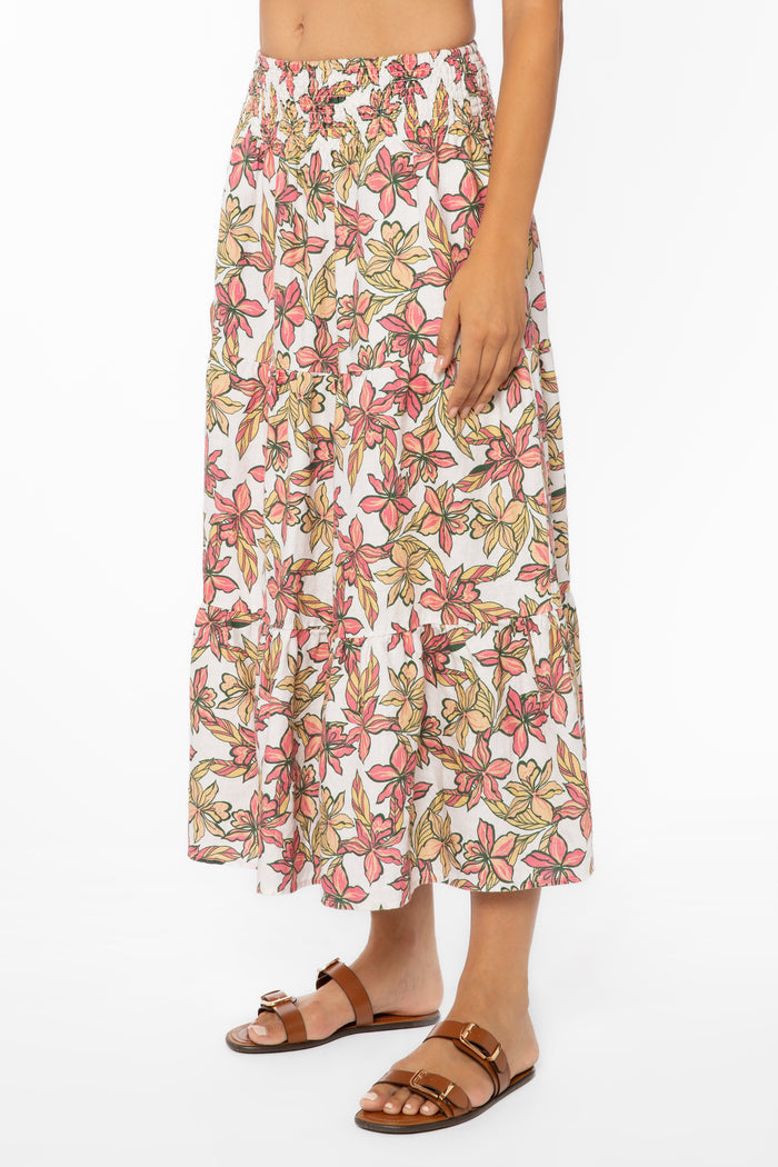 Roseanne Hawaiian Floral Skirt - Bottoms - Velvet Heart Clothing