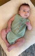 Rowan Onesie ~ Field Green Gingham