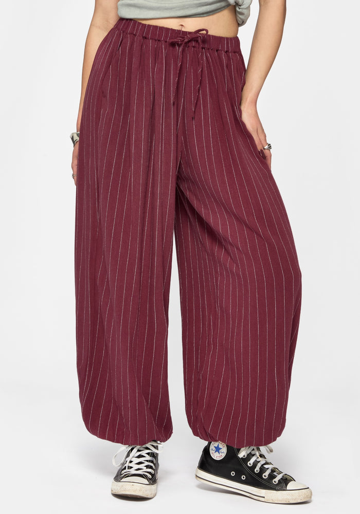 Rue Stripe Voile Extreme Balloon Trouser