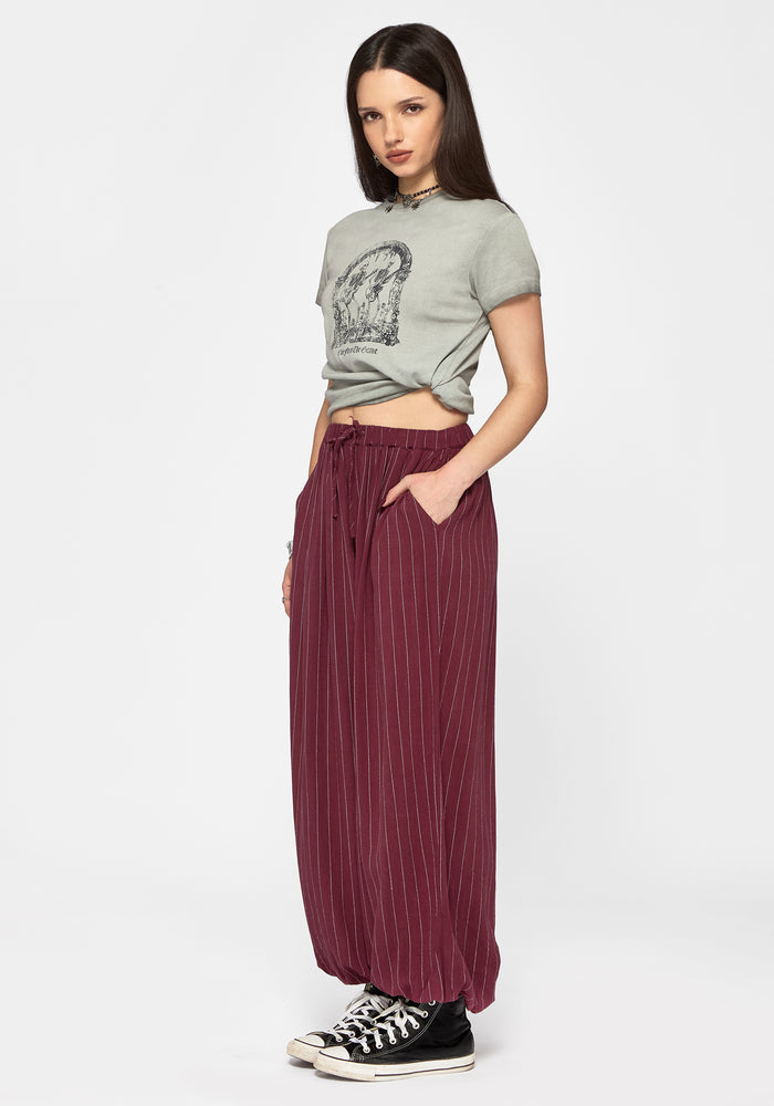 Rue Stripe Voile Extreme Balloon Trouser