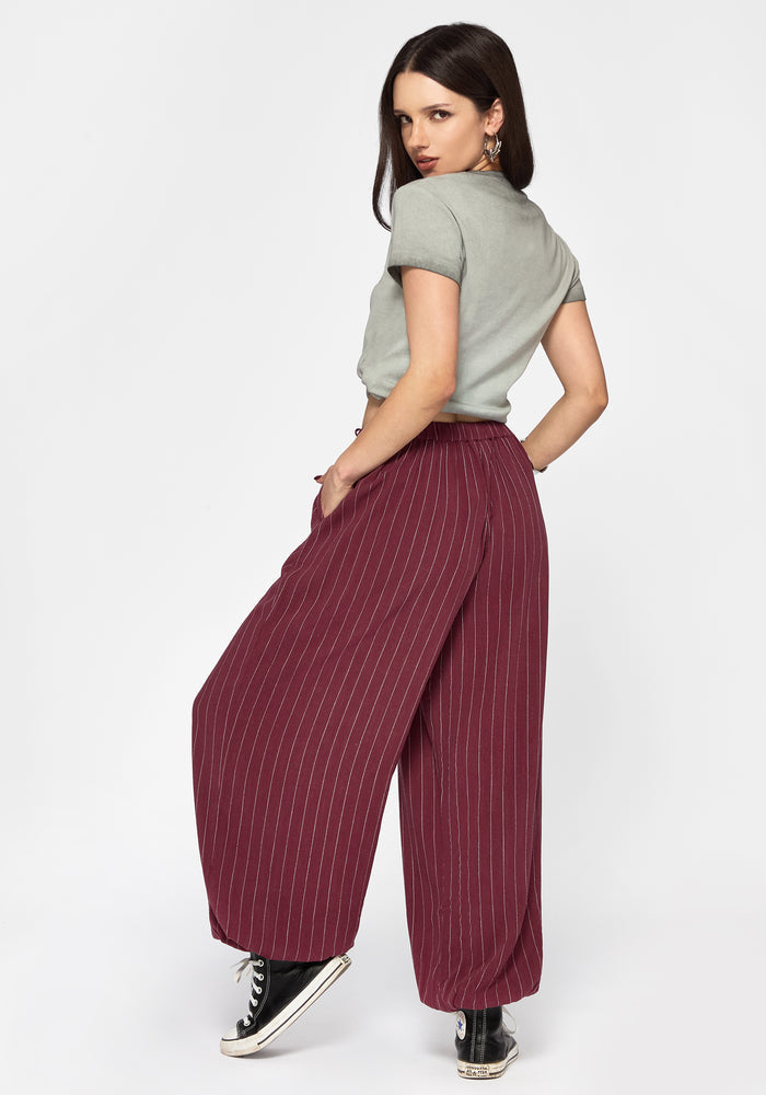 Rue Stripe Voile Extreme Balloon Trouser