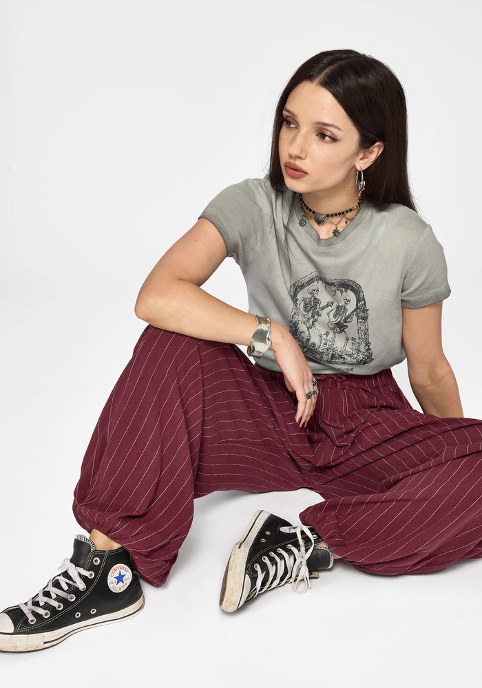 Rue Stripe Voile Extreme Balloon Trouser