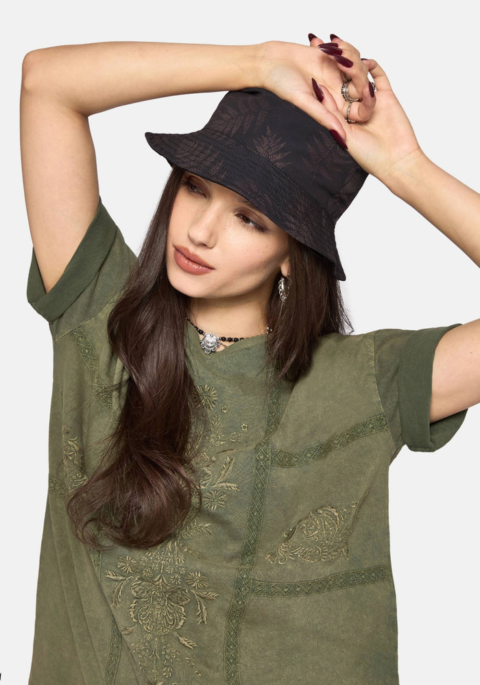 Ruin Fern Printed Bucket Hat