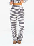 Sadie Stripe Trousers - Charcoal Stripe