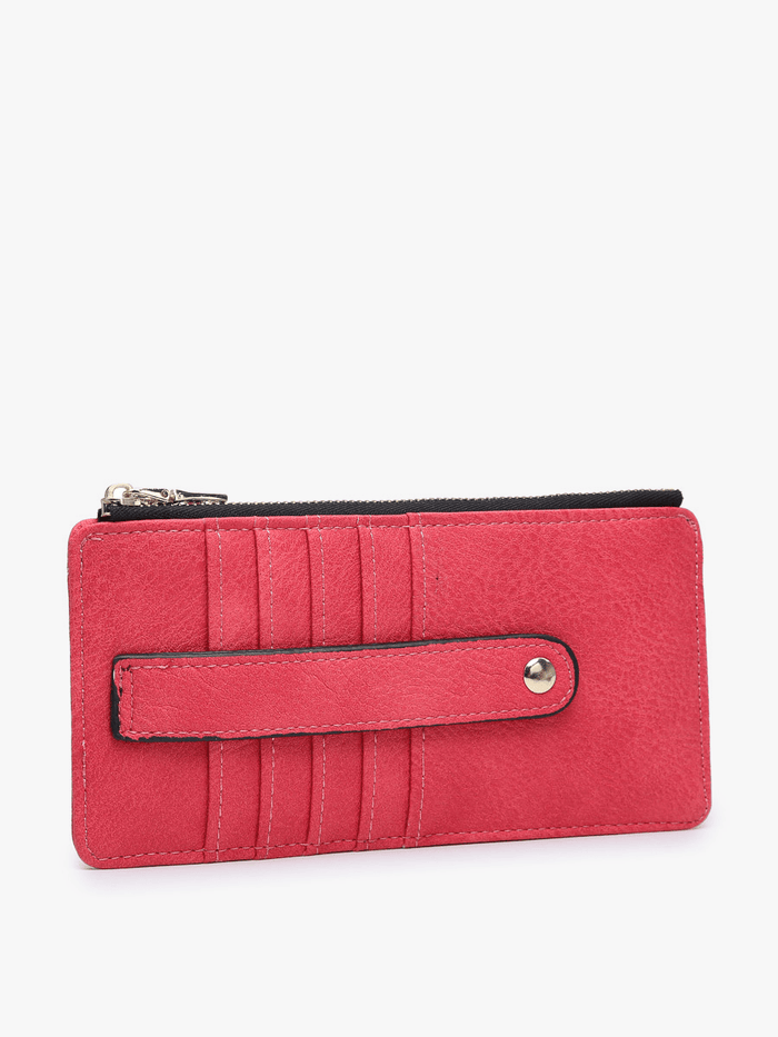 WL1889 Saige Slim Card Holder Women's Wallet: Mocha Jen & Co.