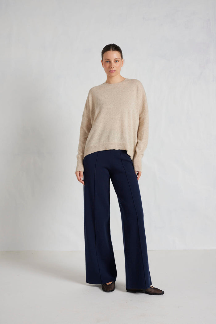 Alessandra Knitwear Sandy Cashmere Sweater in Oatmeal