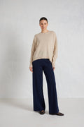 Alessandra Knitwear Sandy Cashmere Sweater in Oatmeal