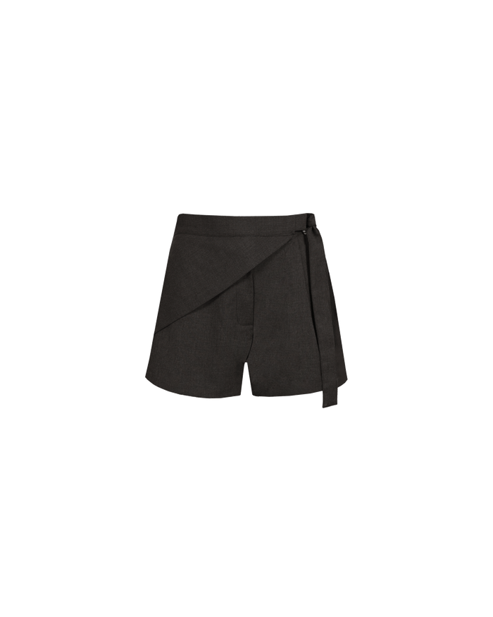 SASHA WRAP SHORT CHARCOAL