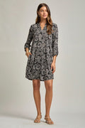 Scarlett Black Paisley A-Line Dress – Wrinkle-Free Travel Style