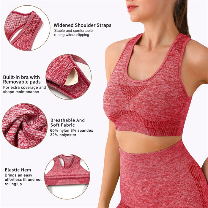 Scrunch Butt Lift Yoga Shorts High Waist Gym Leggings Fitness Workout Set
