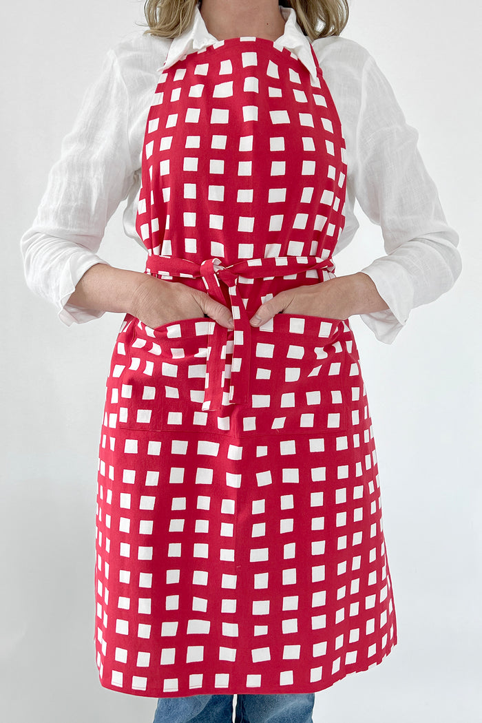 See Design Apron Blocks Red