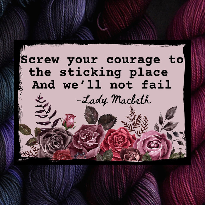 Destination Yarn Sticker Shakespeare Quotes Florals - Sticker Pack