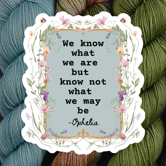 Destination Yarn Sticker Shakespeare Quotes Florals - Sticker Pack