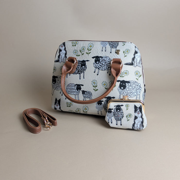 Sheep & Collie Convertible Bag & Purse Set