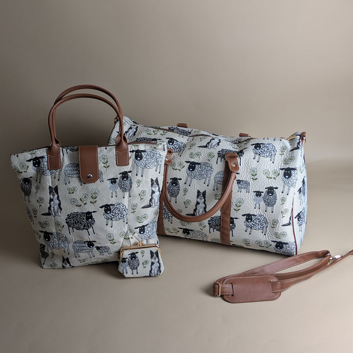 Sheep & Collie Tapestry Weekender Foldaway Set
